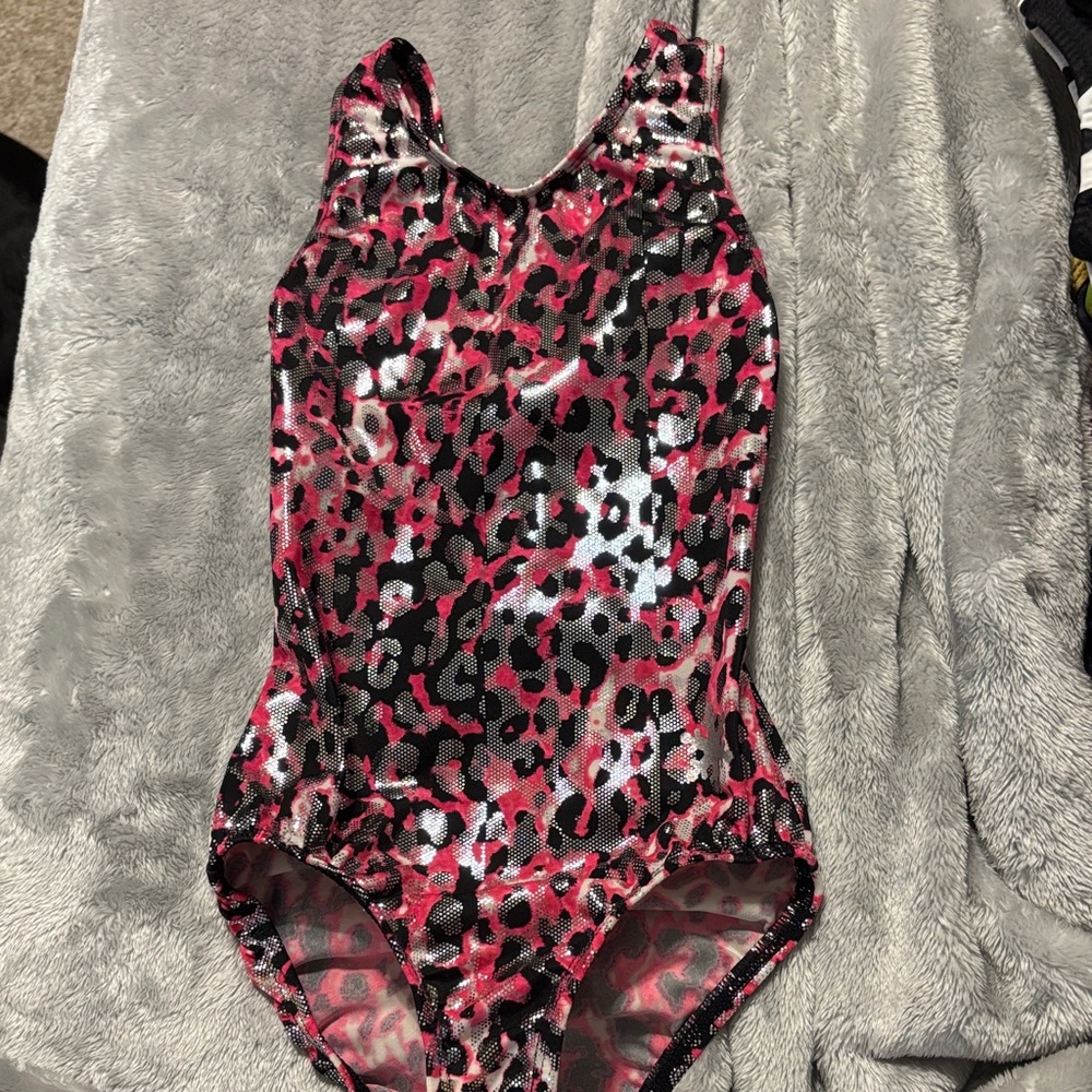 Pink and Black Leopard Print leotard